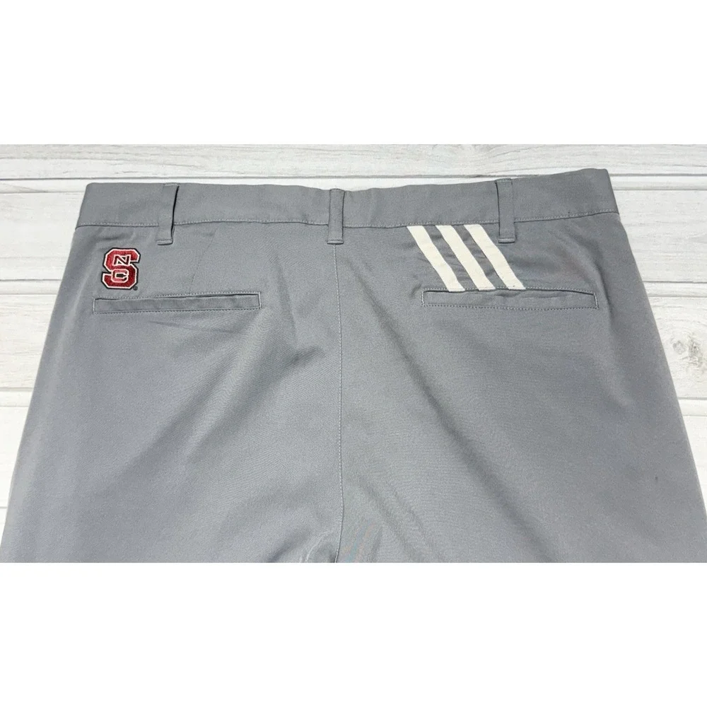 adidas Golf Pants Mens 35x32 Gray Performance NC State Wolfpack North Carolina